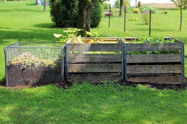 start a compost pile with a three bin system