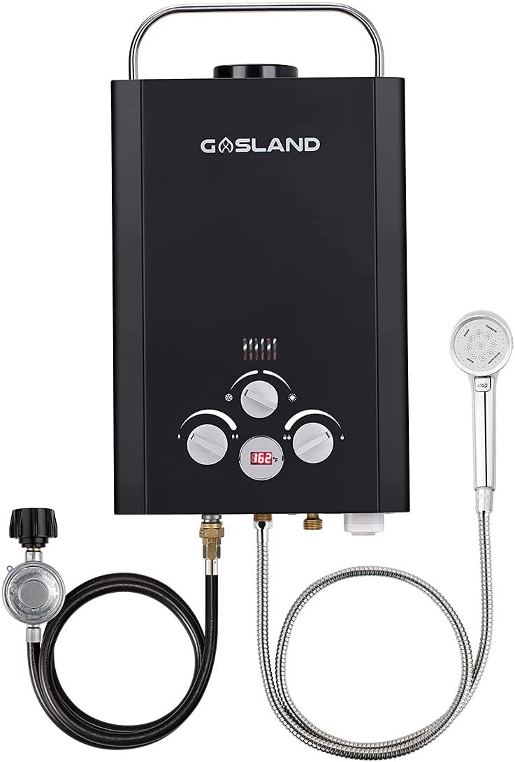 gasland propane tankless water heater for camping and off grid living 