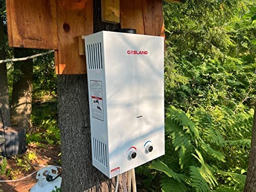 outdoor tankless propane water heater for cabin