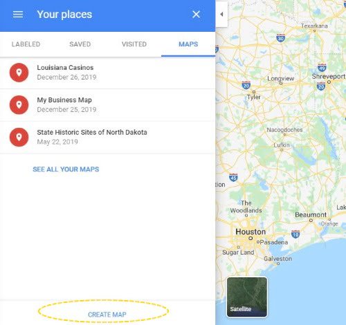 create custom google map for finding gold