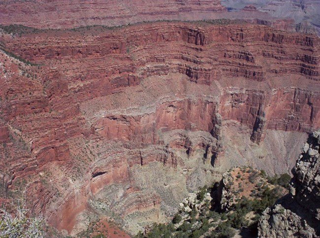 layers of geology in the Grand Canyon. 