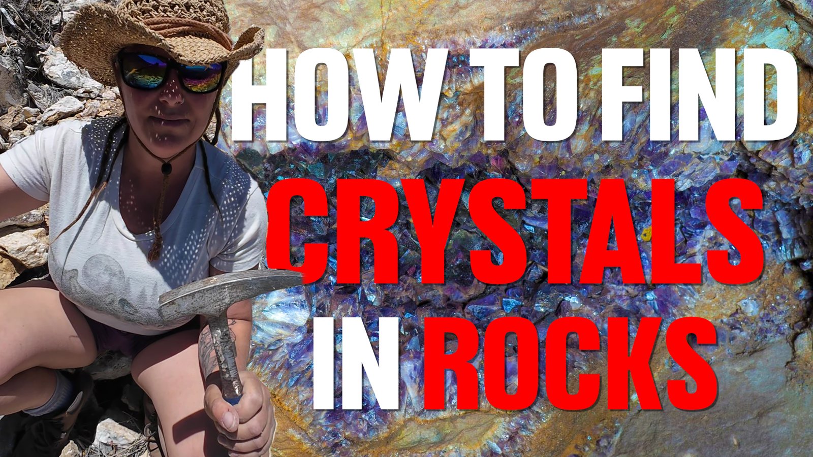 how to find crystals in rocks