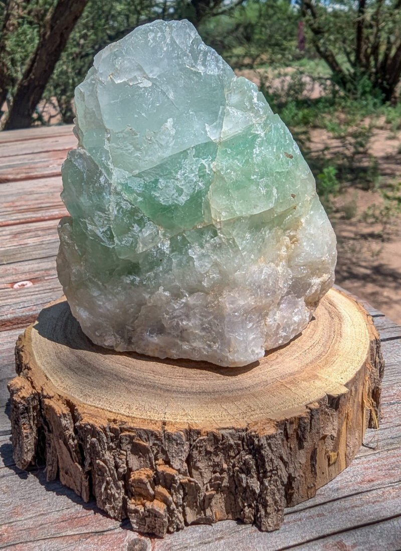 Large Translucent Fluorite Mineral for sale and found by Regina Cal, Rustic Skills