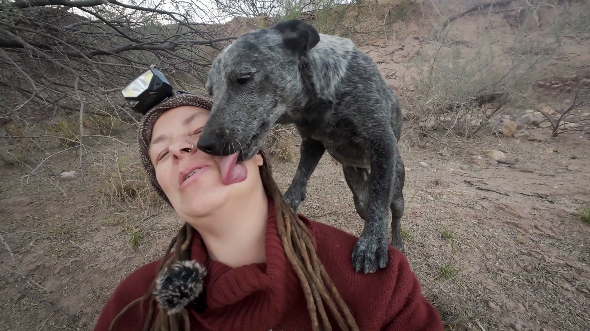 me and perla hanging out on the property